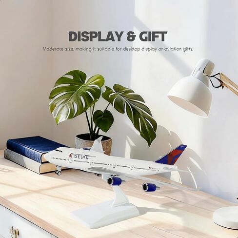 1/240 Compatible for Delta 747 Airplane Model Kits (30cm L) for Boeing 747 Airlines Resin Plane Model with Display Stand for Adult Aviation Gift or Decorations in Saudi Arabia