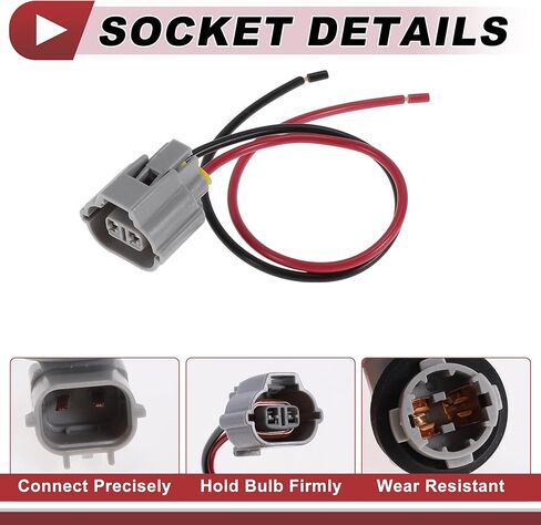 1 Set License Plate Light Socket Wiring for Toyota Corolla 1998-2002 2019-2024 No.9007560005 Backup Reverse Lamp Bulb Pigtail Connector Harness in Saudi Arabia