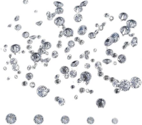 Cubic Zirconia Gemstones - 1-5.0mm 4500pcs crystal dimond Bulk Round Machine-Cut Pointed Back Faceted CZ Stones for DIY Jewelry Making, Crafting, Nail Art in Saudi Arabia