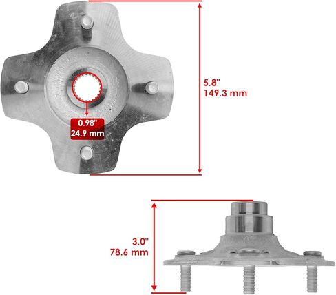 Caltric Rear Left and Right Wheel Hub Compatible with Honda TRX500FM1 TRX500FM2 Foreman 500 2014-2019 in Saudi Arabia