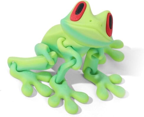 3D Printed Frog Magnetic Car Sticker, Cute Frog Refrigerator Decal, 6.1" Movable Joints Frog Figurines for Car, Office, Tabletop (Pink) in Saudi Arabia