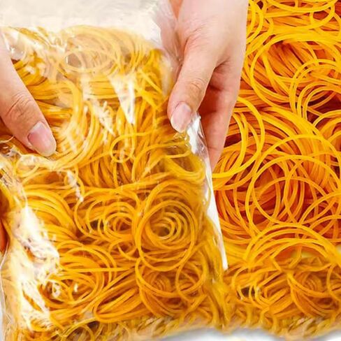 150pcs/pack Elastic Rubber Bands Yellow Color Strong Adjustable Rubber Rings Stretchable Bands for Home Office Supplies,4cm (1pack,150PCS) in Saudi Arabia