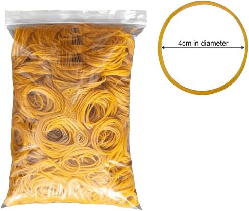 150pcs/pack Elastic Rubber Bands Yellow Color Strong Adjustable Rubber Rings Stretchable Bands for Home Office Supplies,4cm (1pack,150PCS) in Saudi Arabia