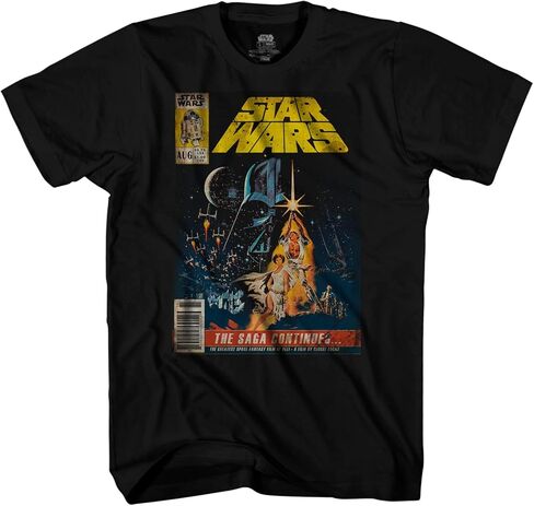 STAR WARS Men's Saga Continues Comic Book Cover T-Shirt in Saudi Arabia
