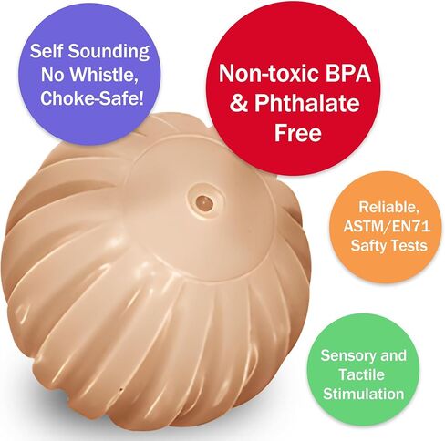 Soft Spiky Sensory Balls - Montessori Toys Baby Balls 6 to 12 Months Textured Geometric Shapes for Babies' Sensory Development, Sensory Balls for Toddlers 1-3 Bright Colors Bath Gifts in Kuwait