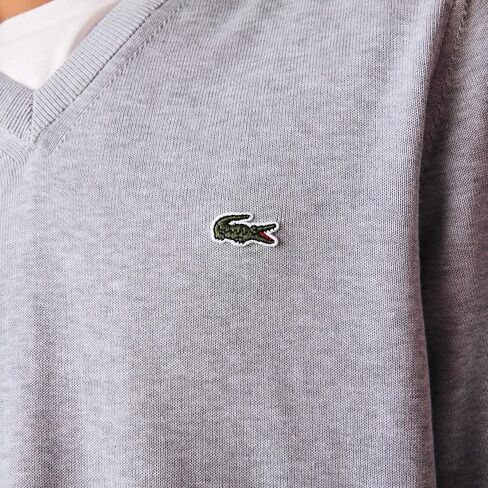 سترة Lacoste للرجال بأكمام طويلة ورقبة على شكل حرف V من القطن العضوي in Saudi Arabia