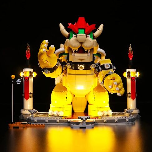 مجموعة إضاءة LED VONADO متوافقة مع Lego The Mighty Bowser 71411 (بدون نموذج)، مجموعة إضاءة متوافقة مع ألعاب البناء Lego 71411، مجموعة إضاءة DIY إبداعية (إصدار التحكم عن بعد) in Saudi Arabia