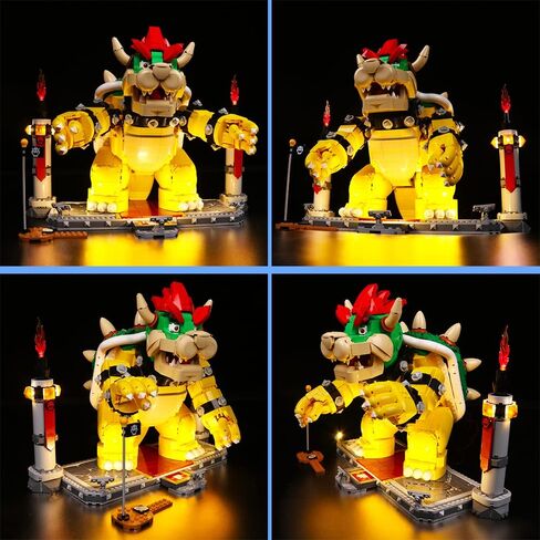 مجموعة إضاءة LED VONADO متوافقة مع Lego The Mighty Bowser 71411 (بدون نموذج)، مجموعة إضاءة متوافقة مع ألعاب البناء Lego 71411، مجموعة إضاءة DIY إبداعية (إصدار التحكم عن بعد) in Saudi Arabia