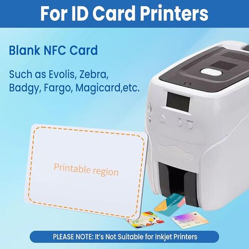 50 قطعة من بطاقات NFC NTAG215 فارغة قابلة للطباعة NFC بطاقة ISO بحجم CR80 بطاقات NFC الرئيسية متوافقة مع TagMo وجميع الأجهزة التي تدعم NFC in Kuwait