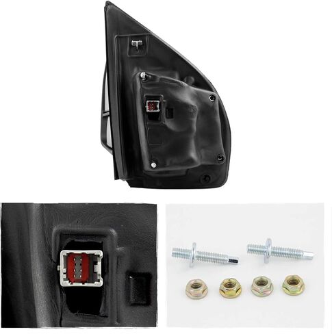 AKKON - لسيارة Ford F150 2015-2018 [قابس 8 دبابيس] زوج من الطاقة + تسخين + إشارة الانعطاف، مرايا جانبية للسحب ذات ملمس أسود in Kuwait