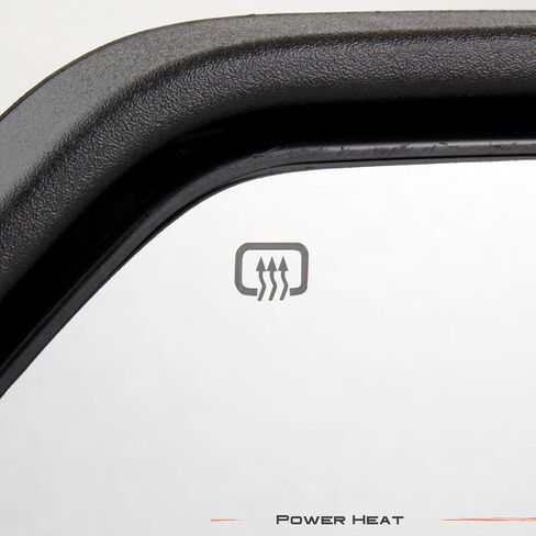 AKKON - لسيارة Ford F150 2015-2018 [قابس 8 دبابيس] زوج من الطاقة + تسخين + إشارة الانعطاف، مرايا جانبية للسحب ذات ملمس أسود in Kuwait