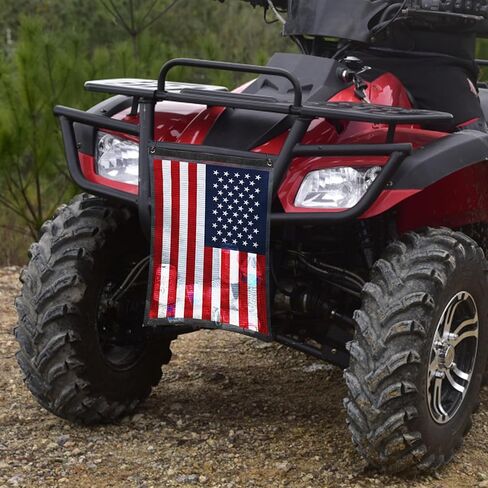 حقيبة القمامة UTV ATV عالمية متوافقة مع CF Moto، عربات الجولف، Can Am، Polaris RZR، Arctic Cat، Pioneer، Can-Am، منظم تخزين، حقيبة شبكية للقمامة، علم أمريكي ملون in Saudi Arabia