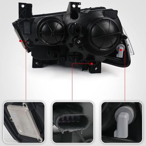 FIONE Xenon/HID Headlights Compatible with Dodge Charger Headlights Assembly 2011 2012 2013 2014 Headlamps with LED DRL Pair Left Driver & Right Passenger Side (LH&RH) in Saudi Arabia