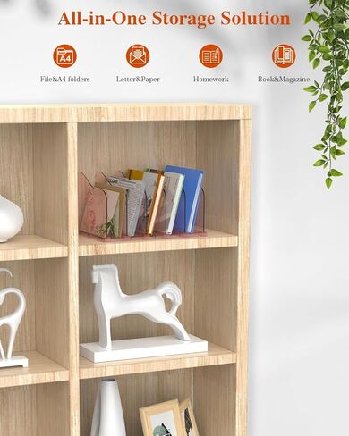 Adjustable Rose File Organizer for Desk, Vertical File Folder Holders for Magazines, Upright Desktop Binder Organizer, Clear Paper Bookshelf Divider File Sorter for School Office Supplies in Saudi Arabia
