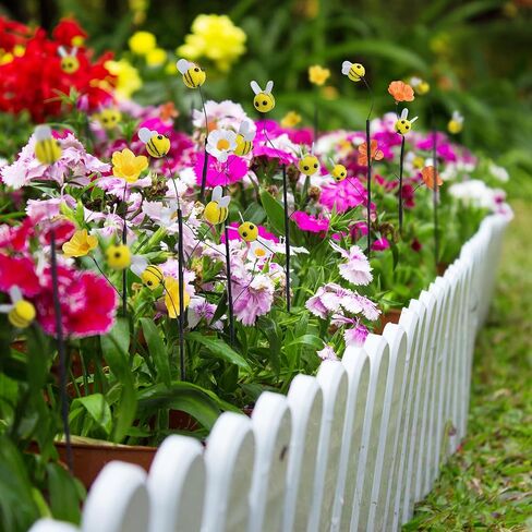 Watayo 15 Pcs Felt Bee Stems with Artificial Flowers Picks, Felt Honeybee Branches Floral Decorative Picks, Bees Daisy Stems Spray Vase Fillers for Table Centerpiece Tree DIY Craft Home Party Decor in Saudi Arabia
