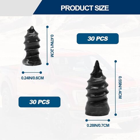 Tire Repair Kit - 40pcs Vacuum Rubber Nails for Emergency Puncture Repair on All Vehicles (Car, Truck, Motorcycle, ATV, Tractor tire,JP) in Kuwait