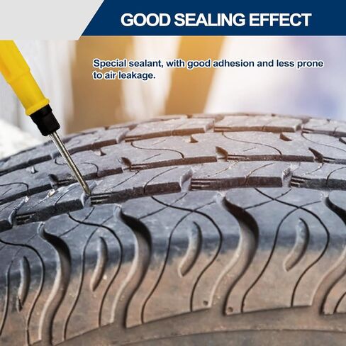 Tire Repair Kit - 40pcs Vacuum Rubber Nails for Emergency Puncture Repair on All Vehicles (Car, Truck, Motorcycle, ATV, Tractor tire,JP) in Kuwait