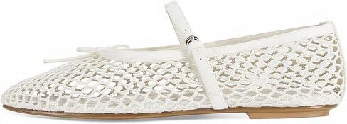 MICIFA Mesh Ballet Flats for Women, Fishnet Buckle Strap Ballerina Shoes Comfy Casual Office Flats Brown in Saudi Arabia