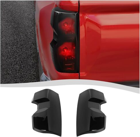 غطاء حماية لمصباح الضوء الخلفي مناسب لسيارة Chevy Colorado 2023-2025+، طقم إكسسوارات خارجية لإطار الضوء الخلفي قطعتين (أسود مدخن) in Saudi Arabia