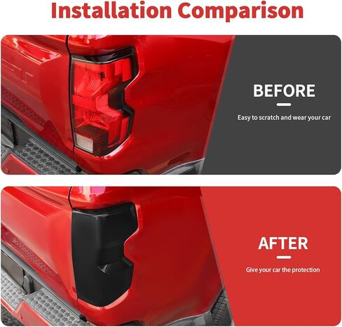 غطاء حماية لمصباح الضوء الخلفي مناسب لسيارة Chevy Colorado 2023-2025+، طقم إكسسوارات خارجية لإطار الضوء الخلفي قطعتين (أسود مدخن) in Saudi Arabia
