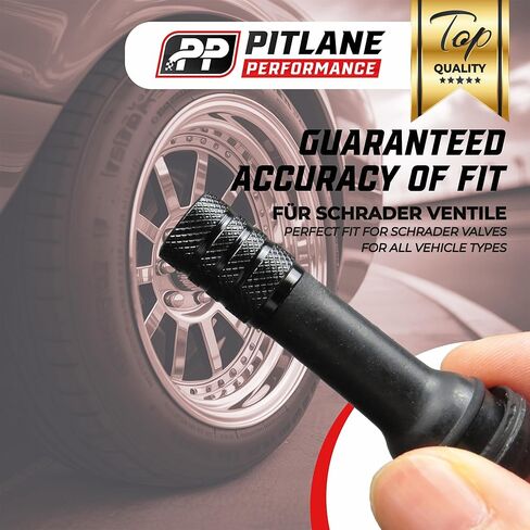 أغطية جذعية صمامات الإطارات Pitlane Performance® (8 عبوات) أغطية صمام شريدر ممتازة من الألومنيوم مع سدادة، مقاومة للتآكل، حماية متينة للسيارات وسيارات الدفع الرباعي والدراجات النارية والدراجات العلم الأمريكي in Kuwait