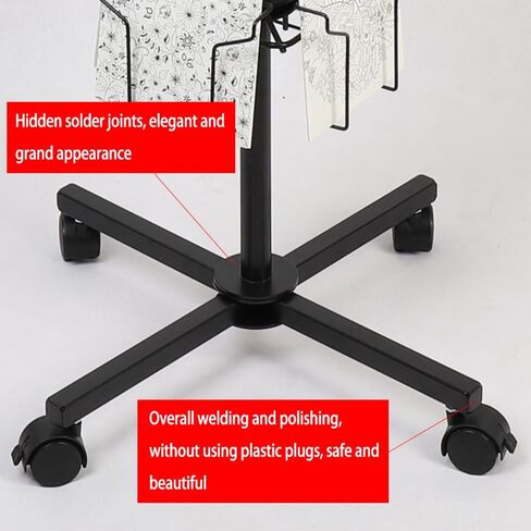 6 Tier Rotating Greeting Card Display Stand with 24 Pockets, Metal Rack for Stickers,Postcard,Photocard,Brochures,CD disc (Black) in Saudi Arabia