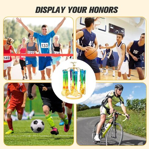 Medal Hanger Display Rotatable Medal Holder Stand for Sports Awards Display Tabletop Running Medal Stand Holds 30+ Race Medals Perfect for Marathon Medal Display in Saudi Arabia