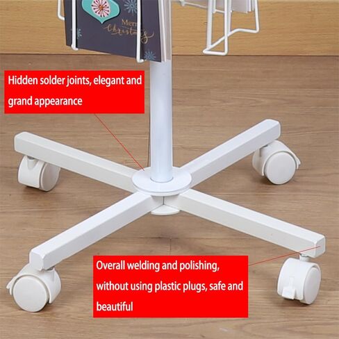 6 Tier Rotating Greeting Card Display Stand with 24 Pockets, Metal Rack for Stickers,Postcard,Photocard,Brochures,CD disc (Black) in Saudi Arabia