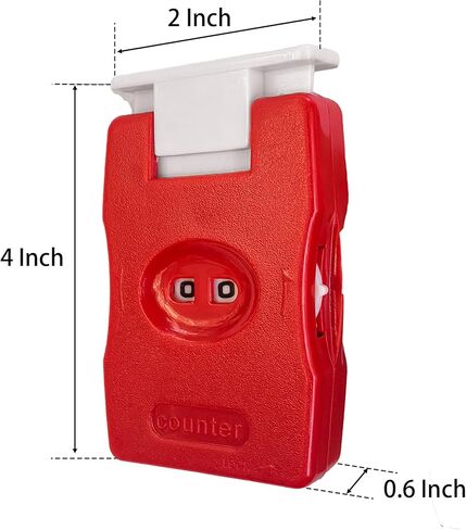 2 Pieces Knitting Counter, Needle Marking Tool, Plastic Knit Counter, Knitting Stitch Counter, Red in Kuwait