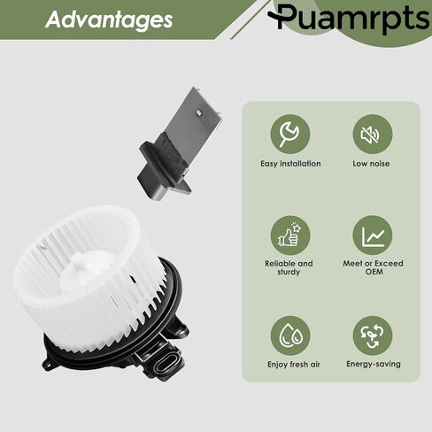 HVAC Heater Blower Motor and Resistor Compatible with Ford Vehicles - F150 2009-2014, Expedition 2009-2017 Front - Replace# 700237 3F2Z18591AA, Without ATC in Saudi Arabia