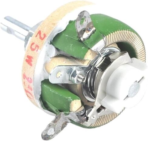Wirewound Ceramic Potentiometer Adjustable Rheostat Resistor 25W 2R/5R/10R/20R/30R/50R/100R/150R/200R/300R/500R/1KR(10R) in Saudi Arabia