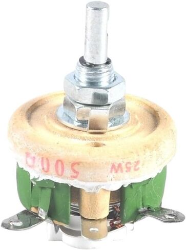 Wirewound Ceramic Potentiometer Adjustable Rheostat Resistor 25W 2R/5R/10R/20R/30R/50R/100R/150R/200R/300R/500R/1KR(10R) in Saudi Arabia