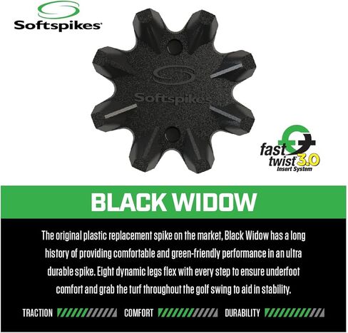 Softspikes Black Widow Classic Cleat Small Metal Thread, 22 Count in Saudi Arabia