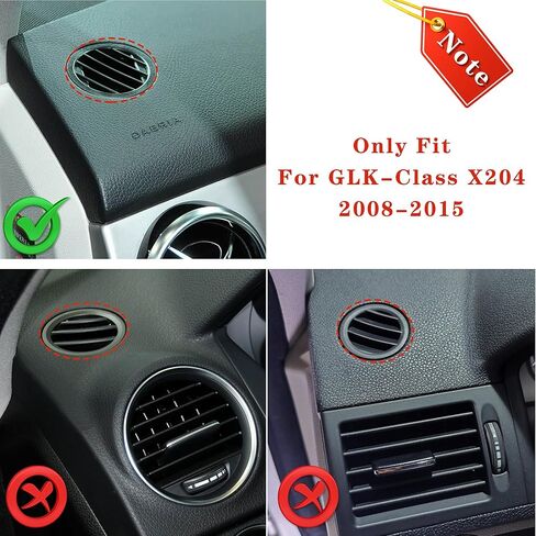 غطاء شبكة فتحة تهوية مكيف الهواء لوحدة التحكم في السيارة لسيارة Mercedes Benz GLK X204 2008-2015 GLK350 GLK250 GLK260 GLK320 (بني، قطعتان) in Kuwait