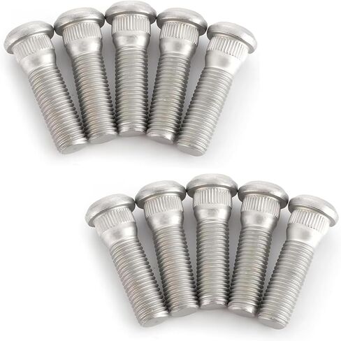 10PCS Wheel Studs, M12x1.5 49 mm Long Vehicle Steel Tire Studs, Wheel Lug Stud Car Accessories for OEM#610-266, 90942-02049, Compatible with Chevy, Lexus, Scion, Pontiac (Silver) in Kuwait