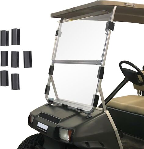 زجاج أمامي شفاف من ECOTRIC متوافق مع عربة الجولف 2000.5-UP Club Car DS القابلة للطي in Saudi Arabia
