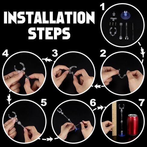 FINGERINSPIRE 2 قطعة حامل شخصية الحركة مع مجموعة قاعدة كأس الشفط، حامل عرض شخصية العمل قاعدة نموذج دعم حامل قاعدة نموذج مصغر واضح لشخصيات العمل بمقياس 1/144 العالمي in Saudi Arabia