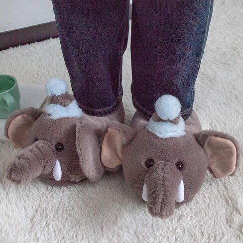 شباشب نسائية شباشب حيوانات البطريق اللطيفة شباشب فروي جديدة أحذية منزلية شتوية دافئة شباشب كرتونية للخروج (أزرق داكن، كبير) in Kuwait