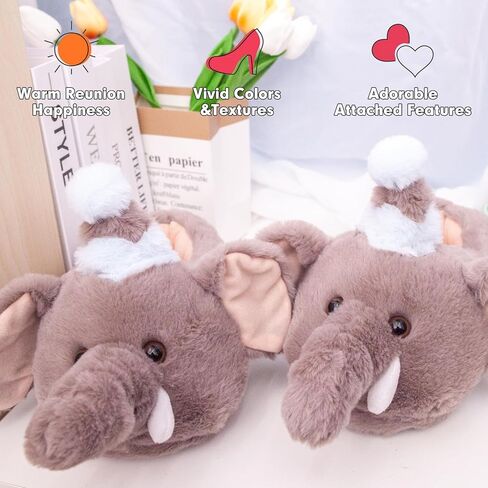 شباشب نسائية شباشب حيوانات البطريق اللطيفة شباشب فروي جديدة أحذية منزلية شتوية دافئة شباشب كرتونية للخروج (أزرق داكن، كبير) in Kuwait