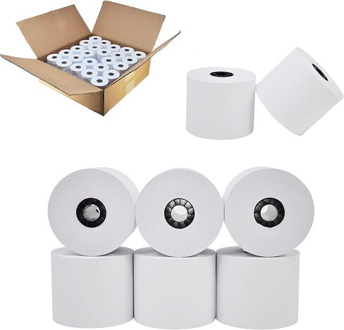 1 3/4" x 230’ Thermal Paper Rolls [50 Rolls] Core - 7/16" 44mm - 48 GSM Cash Register Paper for XE-A505 from BuyRegisterRolls in Saudi Arabia