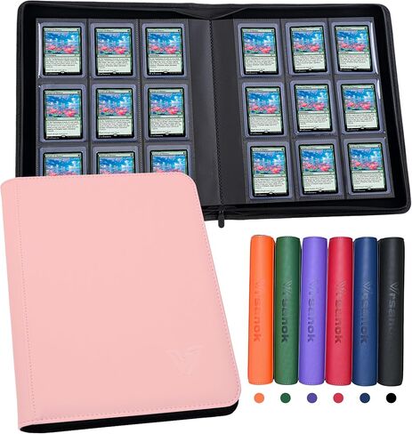 Toploader Binder 4 Pocket,Holds 128 Top Loaders,Top Loader Binder 4 Pocket for 3" x 4"Rigid Cards,Double Sided Card Binder Abulm in 3"x4"Toploaders for Trading Cards in Saudi Arabia