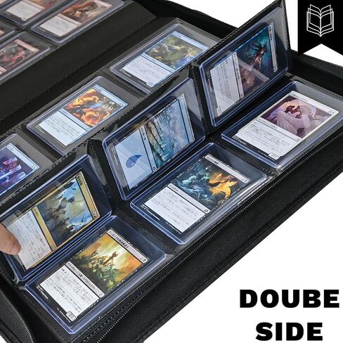 Toploader Binder 4 Pocket,Holds 128 Top Loaders,Top Loader Binder 4 Pocket for 3" x 4"Rigid Cards,Double Sided Card Binder Abulm in 3"x4"Toploaders for Trading Cards in Saudi Arabia