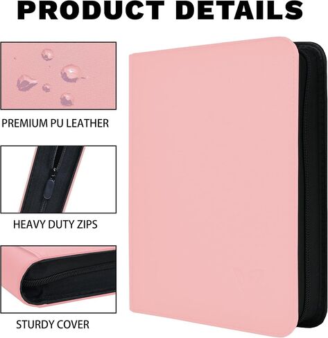 Toploader Binder 4 Pocket,Holds 128 Top Loaders,Top Loader Binder 4 Pocket for 3" x 4"Rigid Cards,Double Sided Card Binder Abulm in 3"x4"Toploaders for Trading Cards in Saudi Arabia