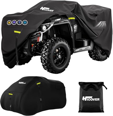 600D ATV Cover Waterproof Heavy Duty Trailerable 4 Wheeler Cover Waterproof Outdoor Quad Cover All Weather Season UV Protection for Polaris Kawasaki Yamaha Suzuki Honda in Saudi Arabia