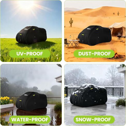 600D ATV Cover Waterproof Heavy Duty Trailerable 4 Wheeler Cover Waterproof Outdoor Quad Cover All Weather Season UV Protection for Polaris Kawasaki Yamaha Suzuki Honda in Saudi Arabia