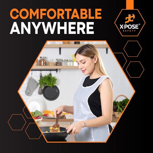 Xpose Safety 100 Blue Plastic Disposable Aprons for Cooking & more Individually Packaged, Durable 1 Mil Waterproof Polyethylene 24" x 48" in Kuwait