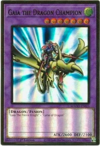 Gaia The Dragon Champion - MAGO-EN025 - الذهب المميز النادر - الإصدار الأول in Saudi Arabia