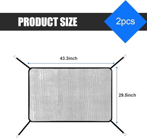 2 PCS Car Grille Protection Net, Thickened Heat-resistant & Anti-aging Vehicle Air Intake Filter, Engine Compartment Protection Net for Block Debris Small Animals, for Most Cars (Black) in Saudi Arabia