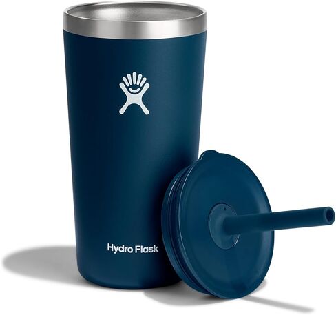 قارورة مائية بغطاء من القش سعة 20 أونصة باللون النيلي in Kuwait