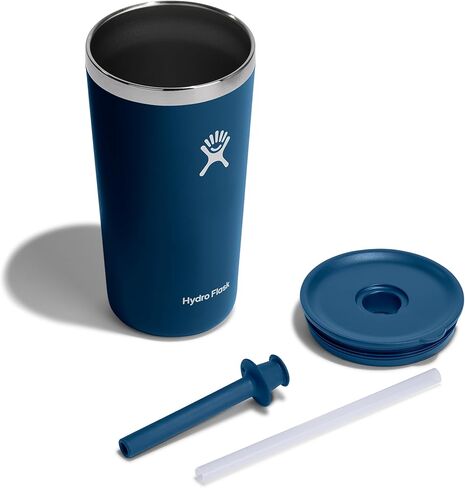 قارورة مائية بغطاء من القش سعة 20 أونصة باللون النيلي in Kuwait